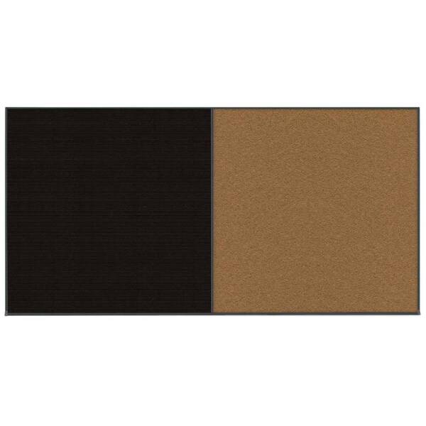 Enclosed Corkboard, 1 Door, 60"x36", 4" Fra